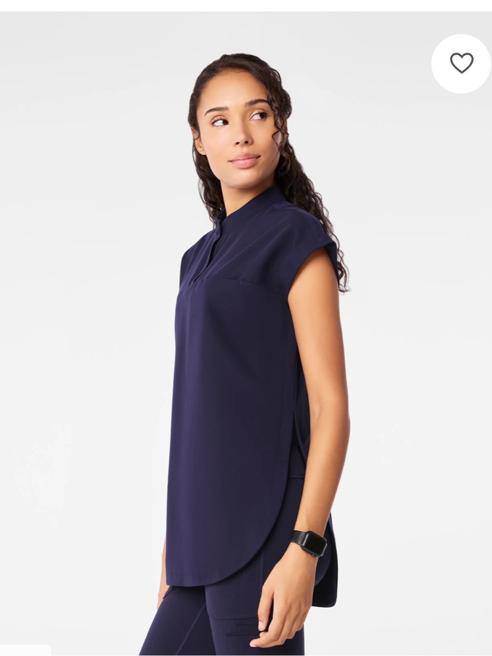 FIGS NWT Rafaela Tunic Scrub Top - Black - XS